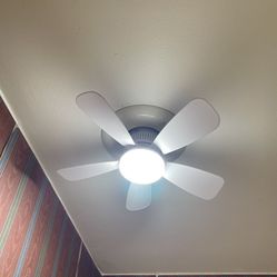 Nearly New Socket Fan With LED Light With Remote Control 