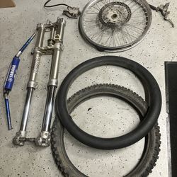 Yamaha YZ250 YZ450 Complete Front Suspension Forks Wheels Brakes Yz250f Yz450f 