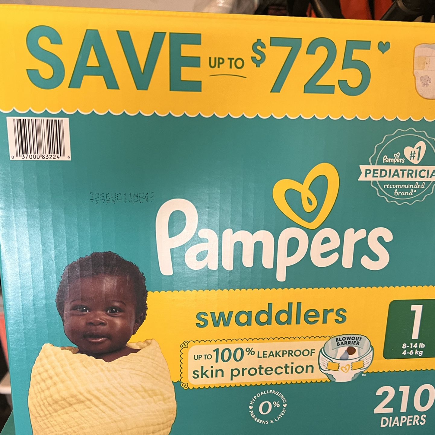 Pampers 210 Count Size 1