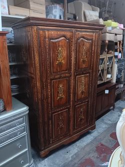 Mediterranean style hand painted closet 47-inch