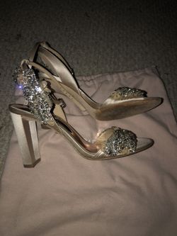 badgley mischka rhinestone heels