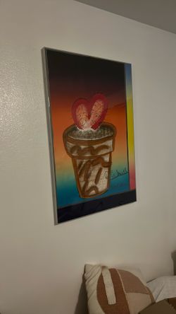 Cool, Acrylic Cactus Modern Art. DG Smith (I Think) 