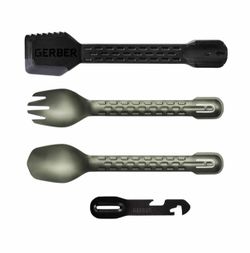 Gerber Gear ComplEAT UTENSIL Multi Tool Set for Camping and Backpacking-Sage