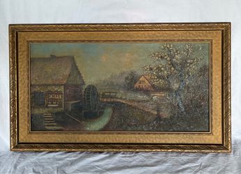 Original Textured Oil Painting - Unknown Artist - 19.5x33.5”