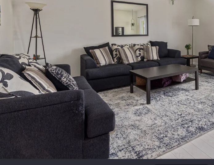 Two Pair Of - Navy Blue Couch And Sofa 