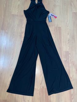 New Nina Leonard Black Designer Jumpsuit Women’s Size Medium