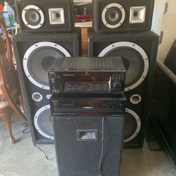Speakers W/ 6 Cd Disk Changer (dx-390)  Av Receiver, Karokee Player  