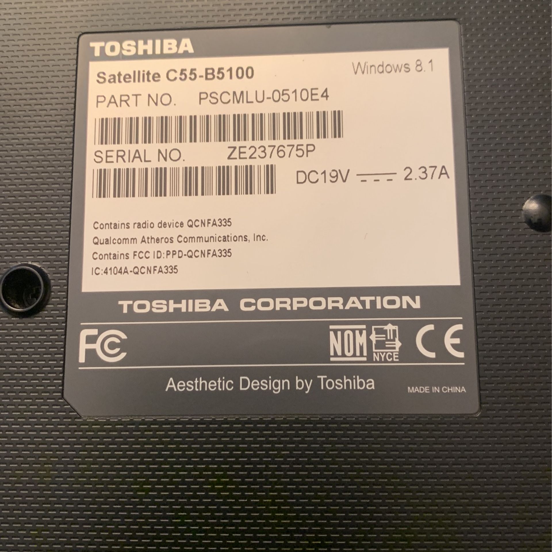 Toshiba Laptop