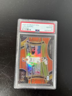 2023-24 PANINI SELECT FIFA LUKA MODRIC ORANGE PRIZM SP /49 PSA 10