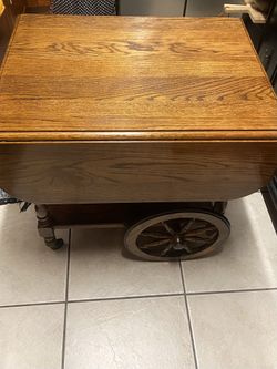 Vintage Colonial Early American Drop Leaf Tea art