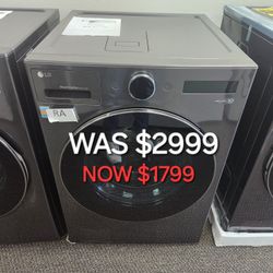 Ventless Washer/Dryer Combo LG All In One 5.0 Cu. Ft. Mega Capacity With Inverter Heat Pump