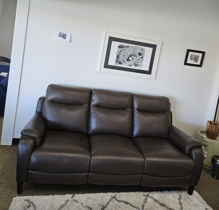 Leather Reclining Sofa - Kolson