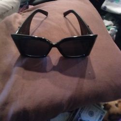 YSL Blaze Black On Black Sunglasses With Authenticity Stamps Inside The Arms No Scratches