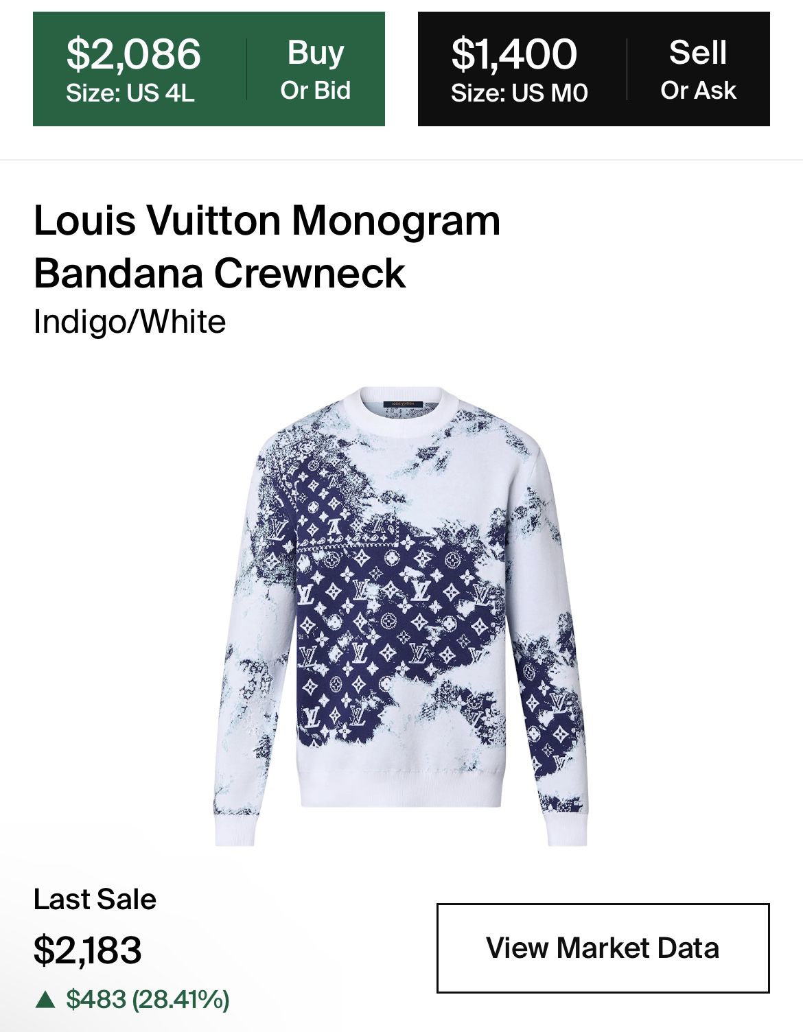 Louis Vuitton Monogram Bandana Crew Neck for Sale in Fontana, CA - OfferUp