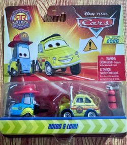 🔥Disney Pixar Cars 2026 Race & Rescue Guido & Luigi 2-Pack