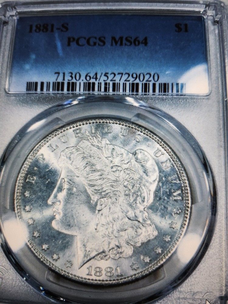 1881-S Morgan Silver Dollar PCGS MS-64
