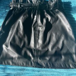 Faux Leather Skirt