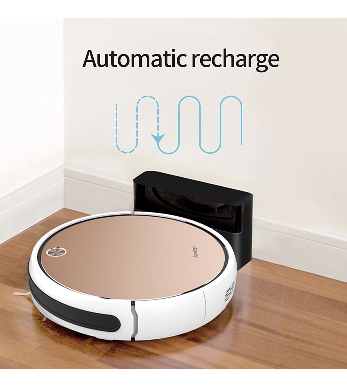 2-in-1 Robot Vacuum And Mop, Wi-Fi App control, 1800Pa Suction,500ml Dustbin, Automatic Self-Charging Robotic Vacuums Cleaner, Ideal for Pet Hair, Har