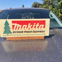 Double Sided Makita Outdoor Power Equipment Store Display Sign