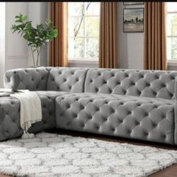 Brand New Grey Contemporary Style Sectional Sofa