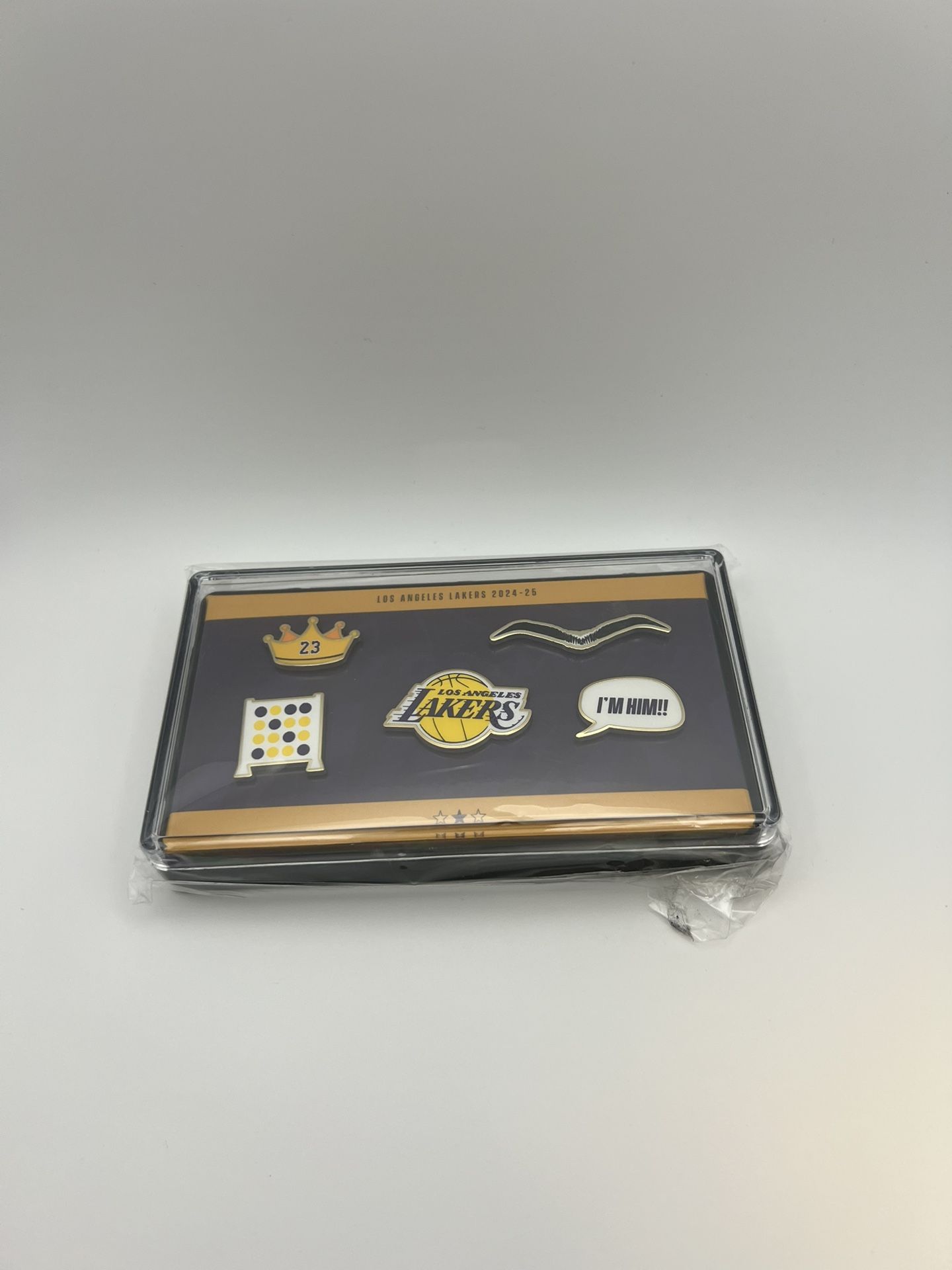 NEW L.A. Lakers Collectors Enamel Pin Set #2 – 01/21/25 Game (5 Pins in Box)