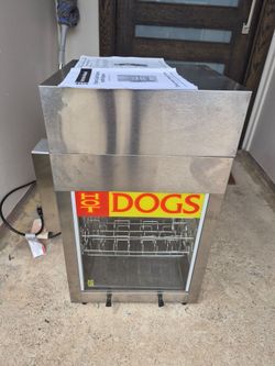 Gold Medal 8102 22 Inch Dogeroo Hot Dog Rotisserie with Bun Warmer