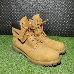 Timberland 6-Inch Premium Waterproof Boots 10061 Men's Size 12 Wheat Nubuck