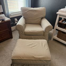 Pottery Barn Glider/Rocking Chair + Ottoman