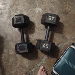 2-45 Pound Dumbells