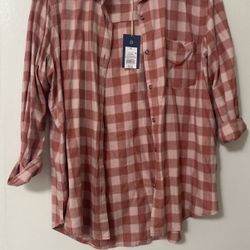 Pink Plaid Shirt 