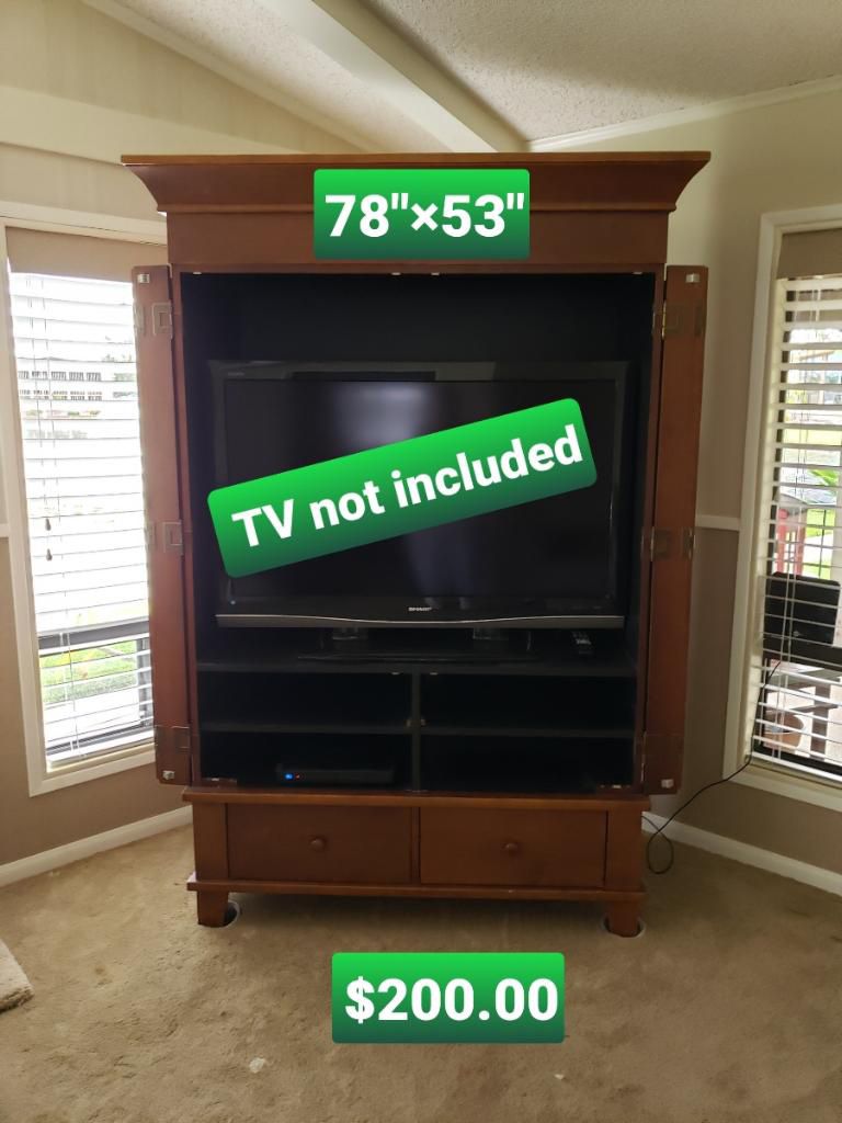 TV Entertainment Center with Cabinet Door- now FREE until 5/15/20