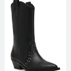 Dolce Vita Women’s Black Studded Western Boots 