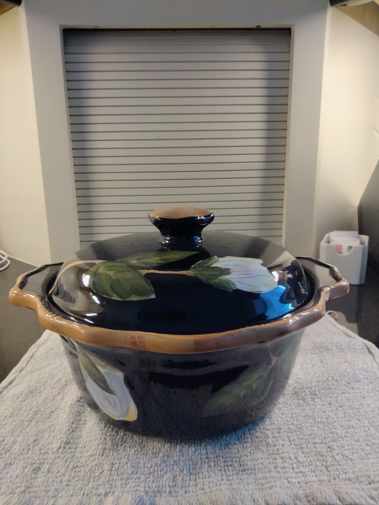 Black Floral Ceramic Bakeware