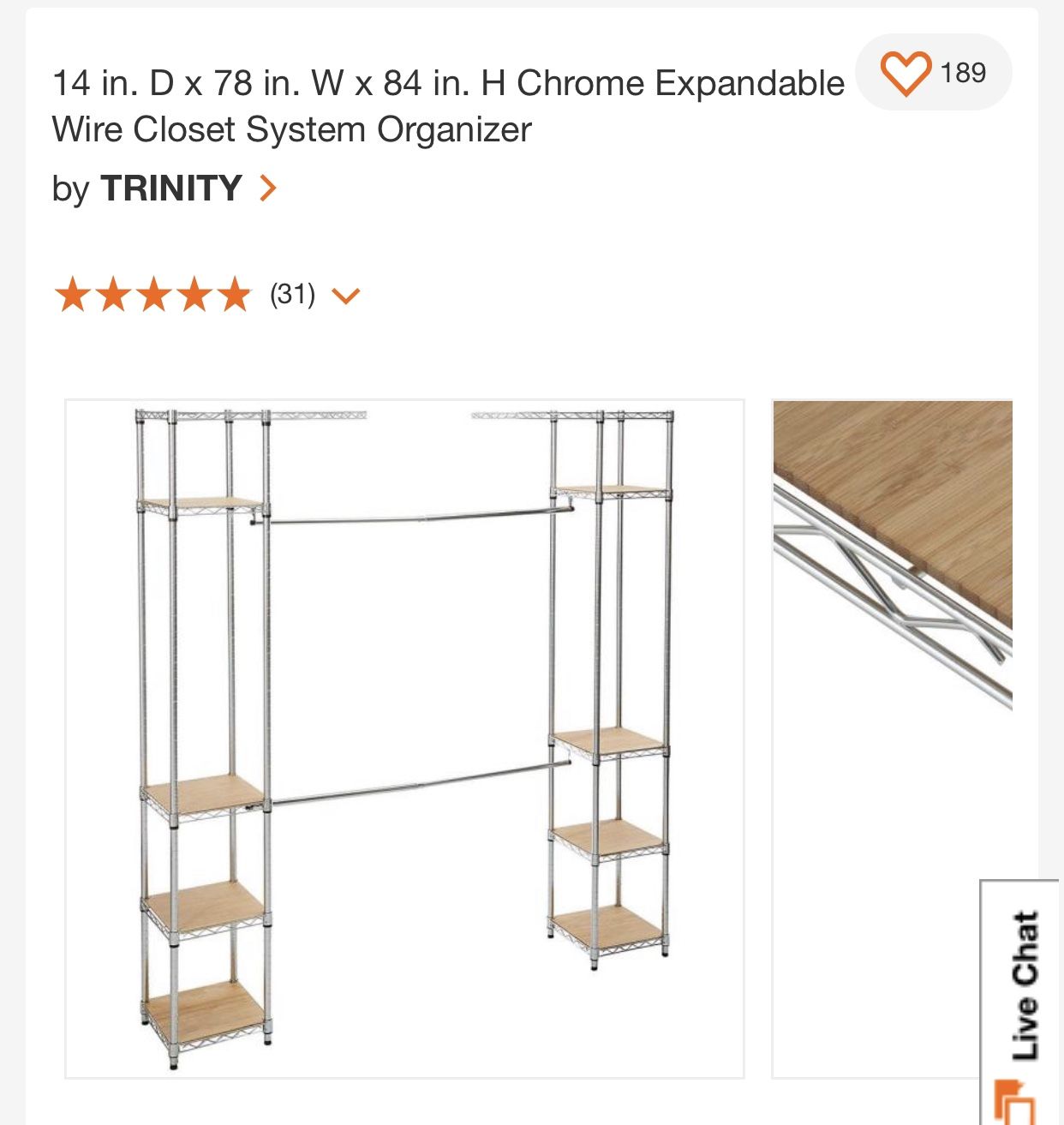 Expandable Metal Closet Organizer