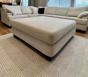 White sectional sofa couch