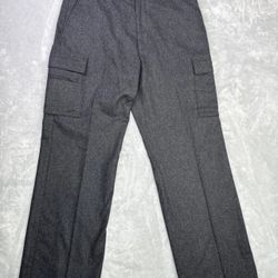 Banana Republic Dawson Cargo Pants Mens 36x30 Dark Gray Wool Blend Trousers