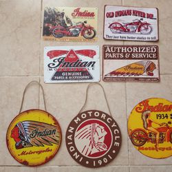 Indian Motorcycle Signs,$8 Each