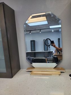 Beveled Octagon shaped mirror