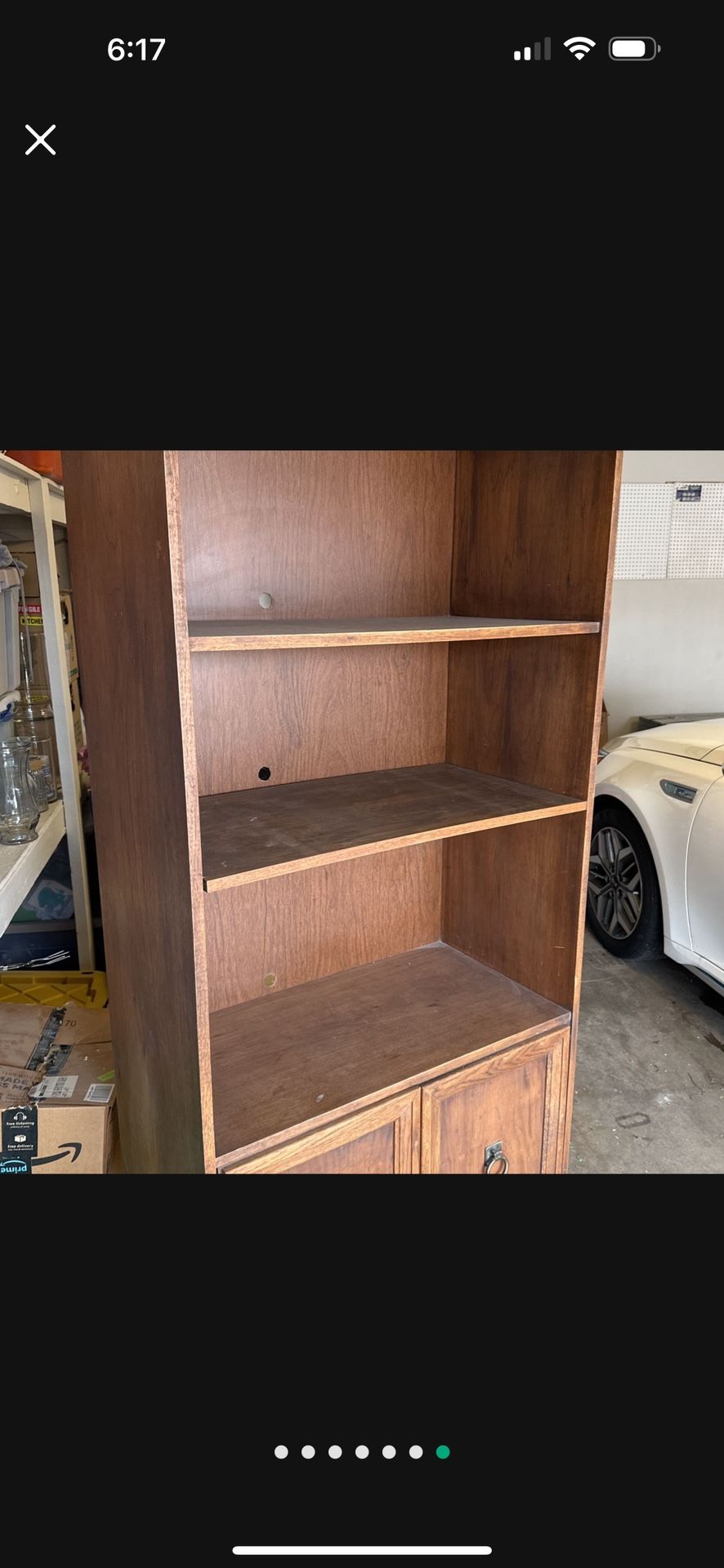 Wooden Bookshelf Cabinet Armoire