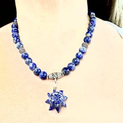 Blue Lapiz Lazuli Pendant Necklace