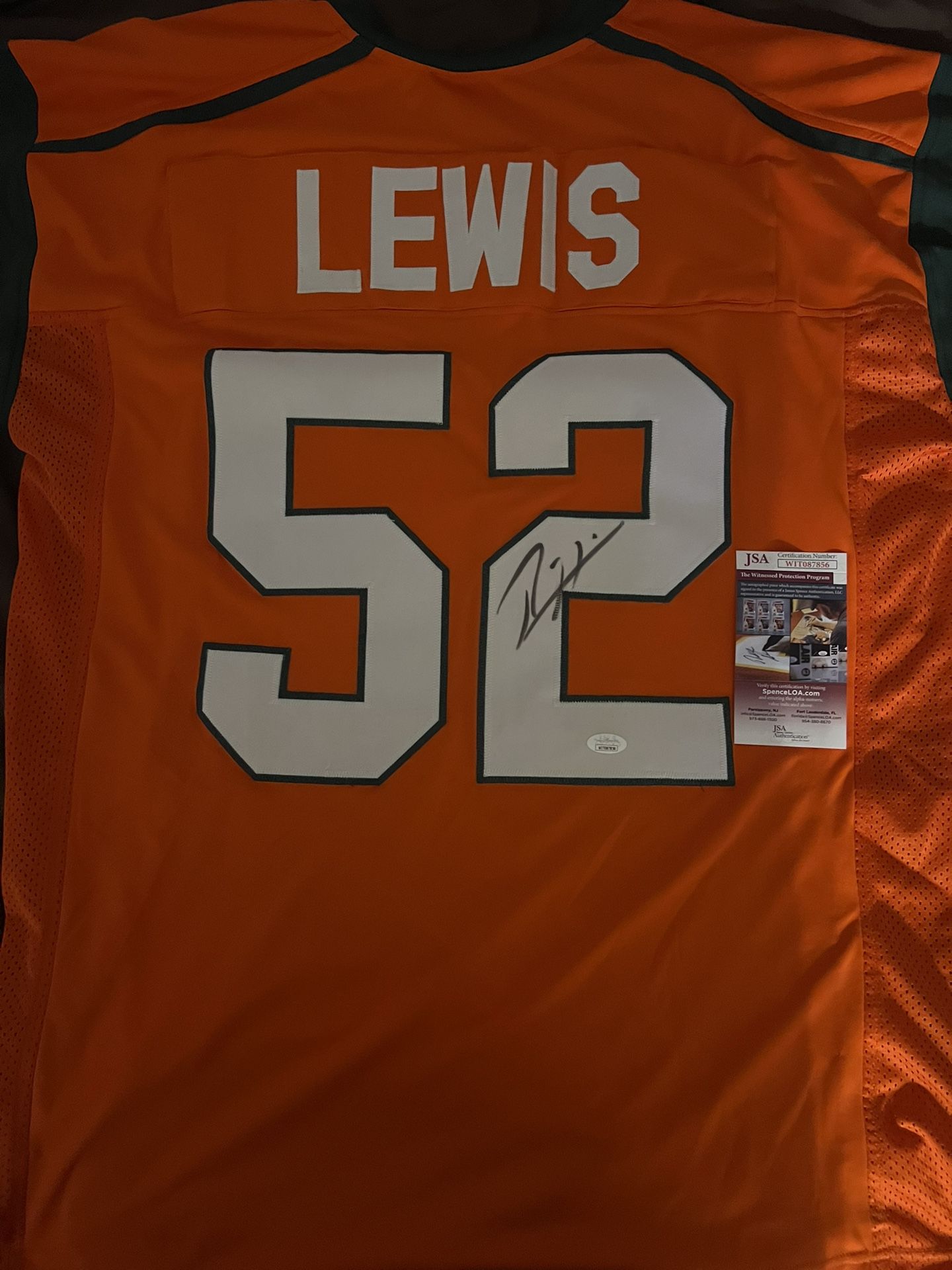 Ray LEWIS Signed Jersey with COA University Of Miami