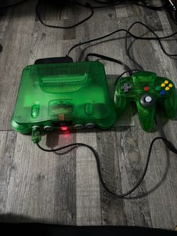 Funtastic Jungle Green Nintendo 64 Console W Hyperkin Green Controller & Cables