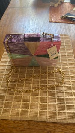 FASHION ACRYLIC CLUTCH | PASTEL COLOR BLOCK