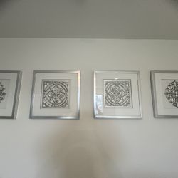 Silver & White Wall Pictures