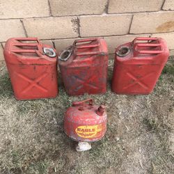 Vintage gas cans