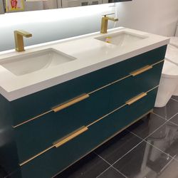60” Double Sink Bathroom Vanity Fully Assembled Ready For Pick Up 