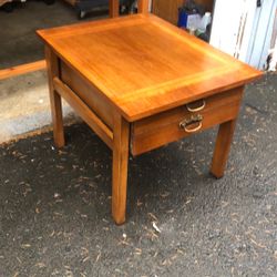 Mid Century End Table Usa Solid Wood Lane
