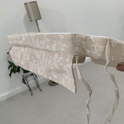 4 Fabric Skirted Flaps Chair Seat Cover Cushion Pads 