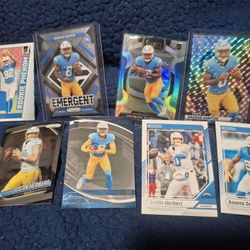 LA Chargers Cards. Herbert, Hampton, Brenden Rice Patch $15 OBO