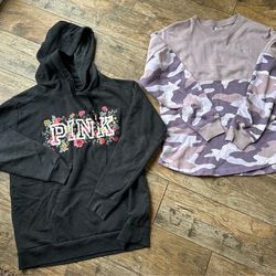 Two Victoria’s Secret PINK Sweaters -Size XS-$15 each